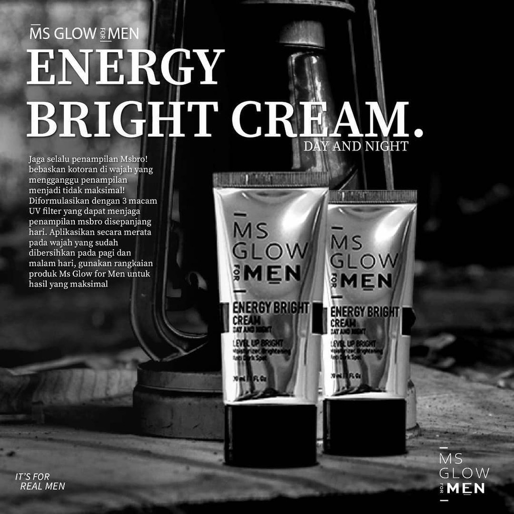 MS GLOW MEN ENERGY BRIGHT CREAM/ PELEMBAB WAJAH MS GLOW MEN