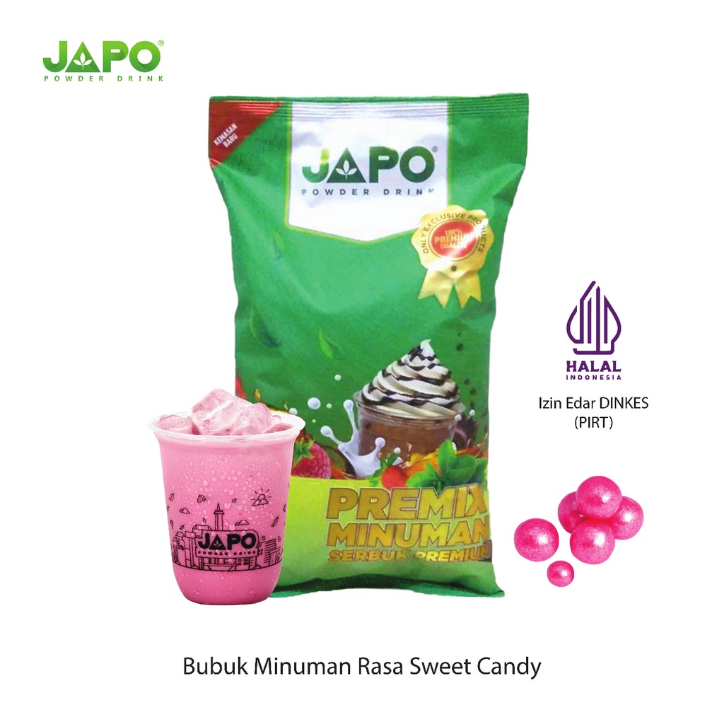 

JAPO Bubuk Minuman Sweet Candy Es Permen Karet 1 Kg