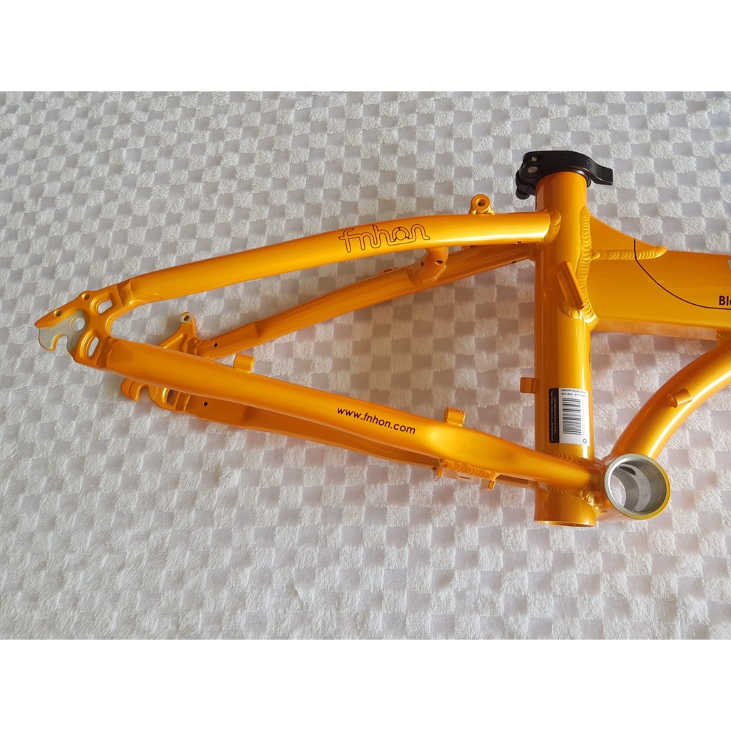 Frame Fork plus Handlepost Fnhon Blast Orange oren Discbrake 20 22 inch