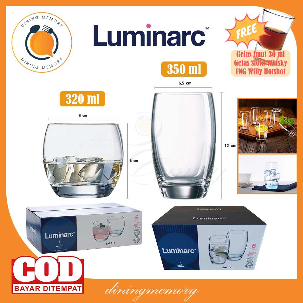 Jual Luminarc Gelas Minum Salto Tumbler Plain 6 Pcsset Shopee Indonesia 3588