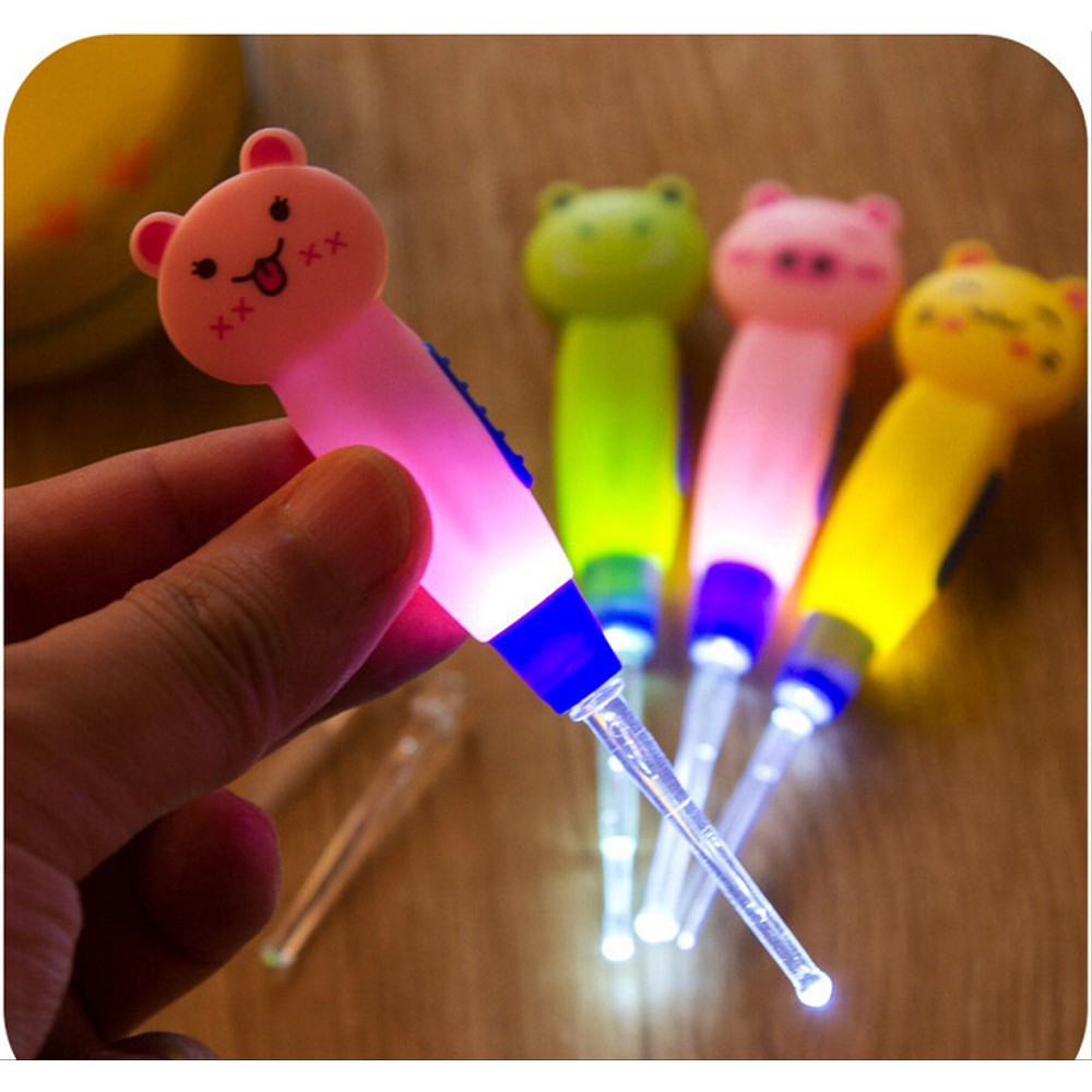 Korek Kuping Earpick LED Motif Cute Animal Cartoon