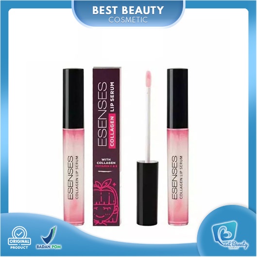 ★ BB ★ ESENSES Collagen Lip Serum [ With Collagen ,Vitamin C Dan E Dan membuat Bibir lebih Cerah ]