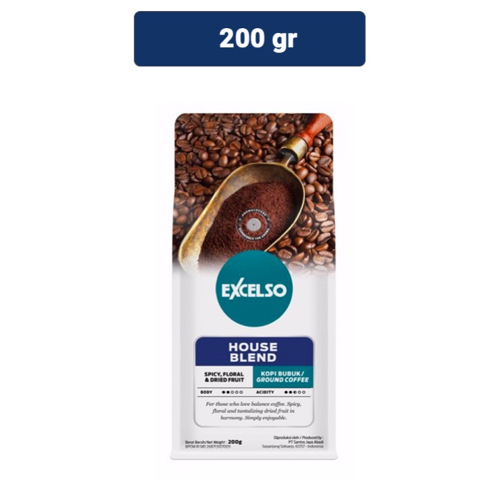 Excelso House Blend Kopi Bubuk 200gr | Shopee Indonesia