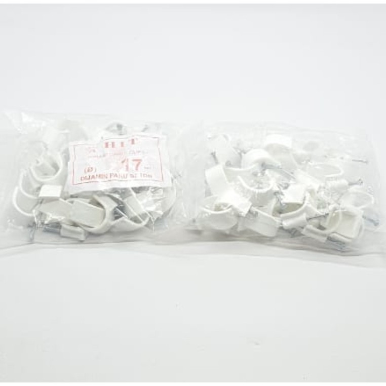 HIT 17mm Klem Kabel 100% JAMIN ASLI Paku Beton  (+/- 40 pcs)