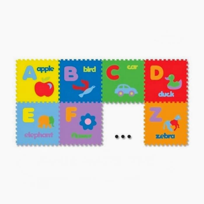 Mainan Anak - Matras / Alas Lantai / Puzzle Evamats Abjad Gambar
