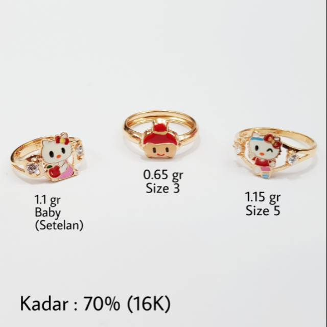 Cincin Bayi Cincin Anak Size 3 Size 5 Emas 70 Cb Shopee Indonesia