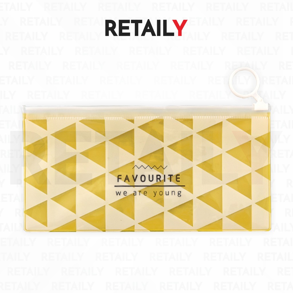 Retaily HL0074 Tempat Pensil Transparan Pouch Motif  Serbaguna