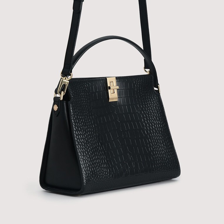 TAS WANITA PEDRO EMBOSSED LEATHER / TOP HANDLE BAG PDRO IMPORT / TAS WANITA PEDRO ORI