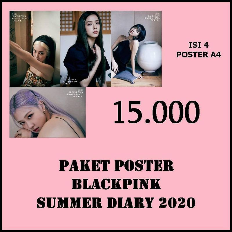 PAKET POSTER BLACKPINK SUMMER DIARY 2020