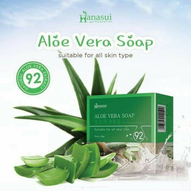 HANASUI ALOE VERA SOAP BPOM - SABUN LIDAH BUAYA