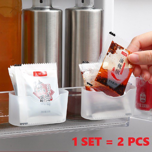 

Terlaris 2 pcs Fridge Gap Storage Kotak Kecil Cantol di Kulkas untuk Saos Kosmetik Paper Clip Keren