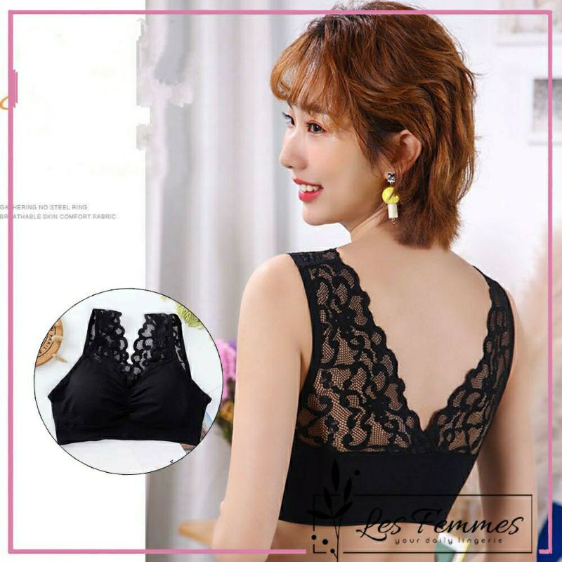 SEAMLESS BRA RENDA BRALETTE LACE TANPA KAWAT PAKAIAN DALAM WANITA GOOD QUALITY