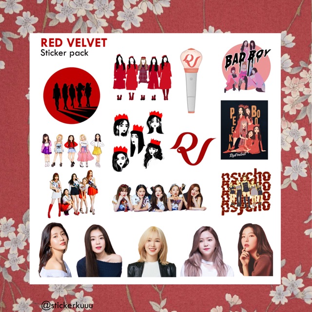 

[16 PCS] STICKER SET KPOP - RED VELVET | VYNIL MATTE STIKER AESTHETIC ESTETIK RV PACK LAPTOP CASE HP TUMBLR ANTI AIR WATERPROOF KPOP RED VELVET MURAH