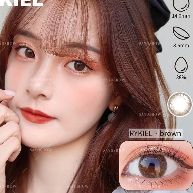 ➤ ✔️100% ORI SAYOSHOW RYKIEL Sepasang Softlens Brown Minus 14 mm ( NORMAL S/D-8.00) Contact Lens Sof