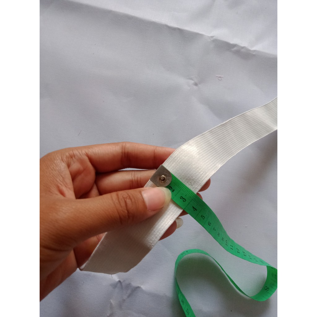 Karet Elastis Celana Kolor Rok Kasur Warna Putih Ukuran 2,5cm Harga Per Meter