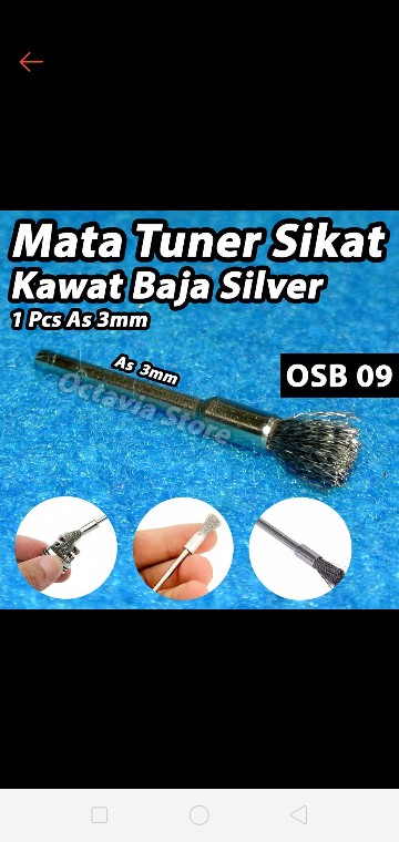 Mata Tuner Sikat Kawat Baja Silver