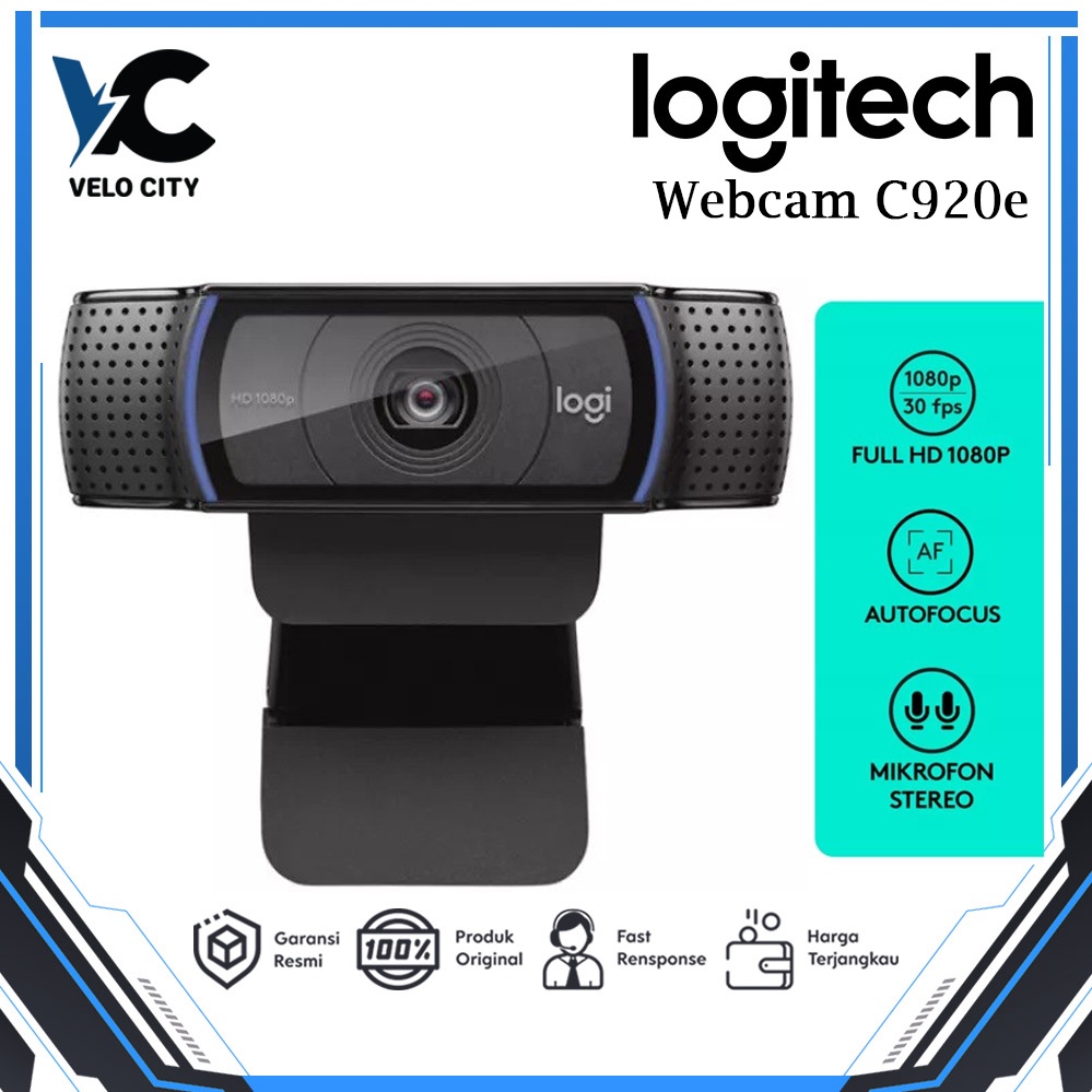 Webcam Logitech C920e HD 1080p - Original Garansi Resmi 3 Tahun