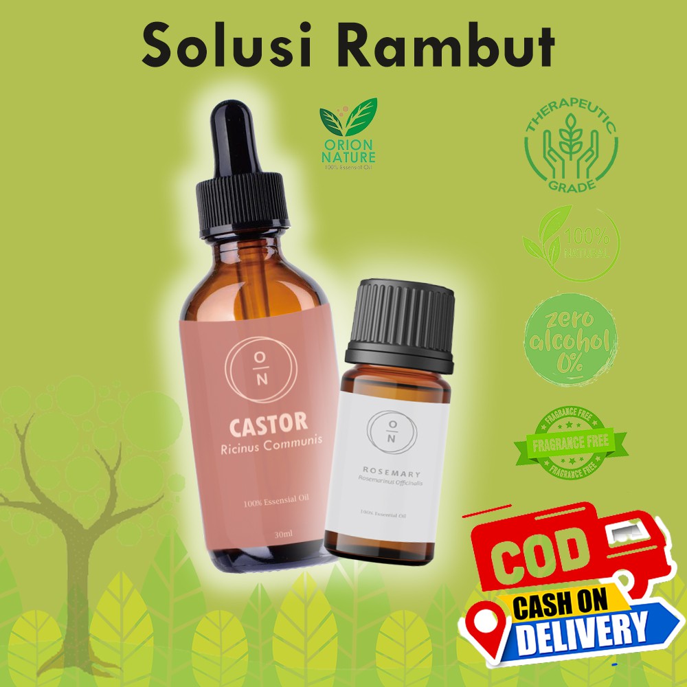 Orion Nature Hair Oil Rosemary With Castor Oil Treatment Penumbuh Rambut Rontok Kebotakan