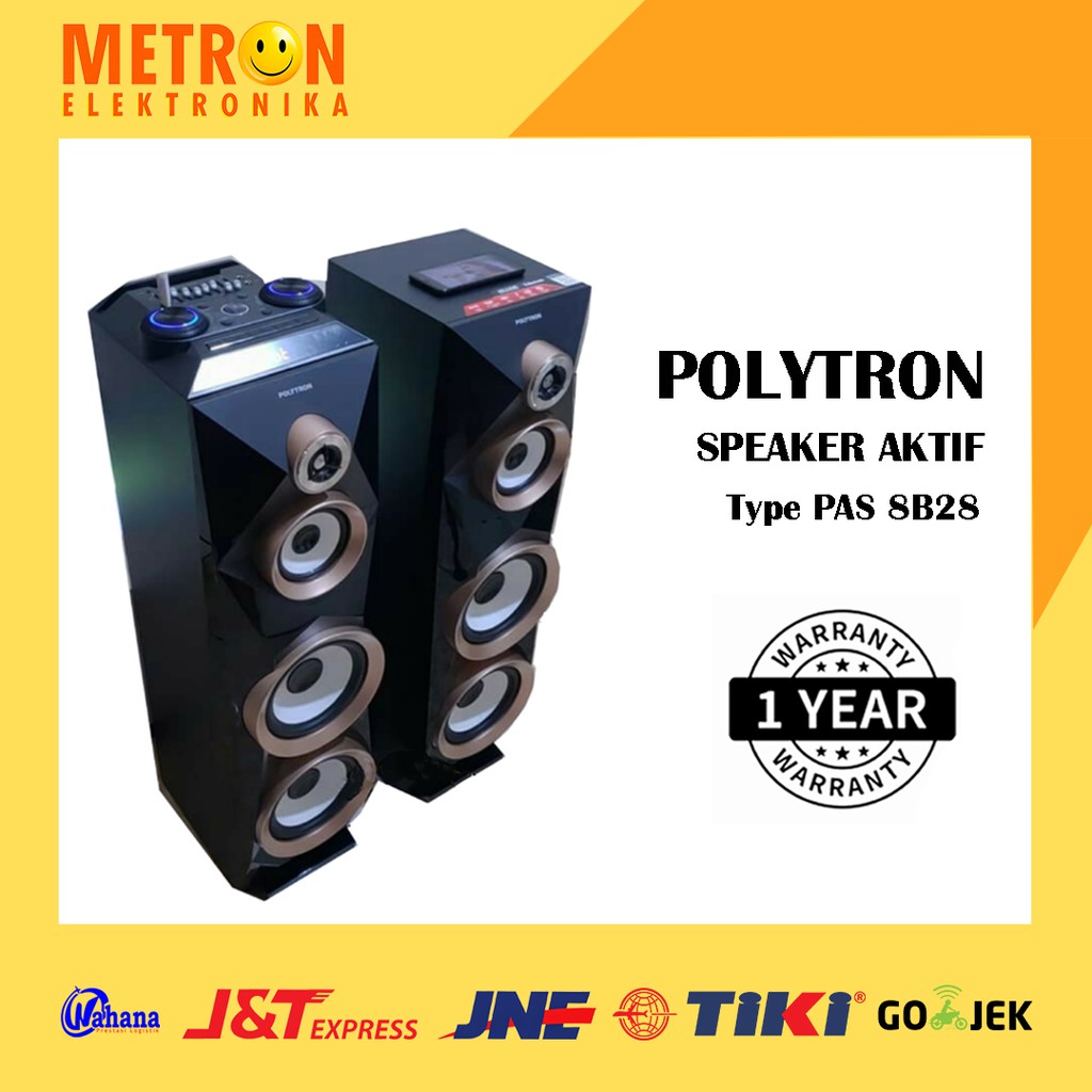 POLYTRON PAS 8B28 / ACTIVE AKTIF SPEAKER + USB + BLUTOOTH / PAS8B28