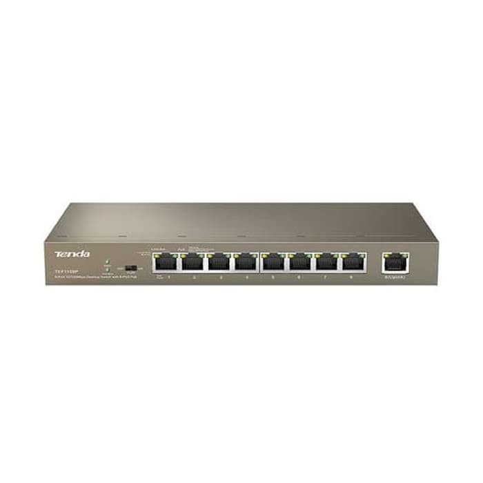 Tenda TEF1109P-8-63W 9-Port 10-100 Mbps Desktop Switch With 8-Port PoE