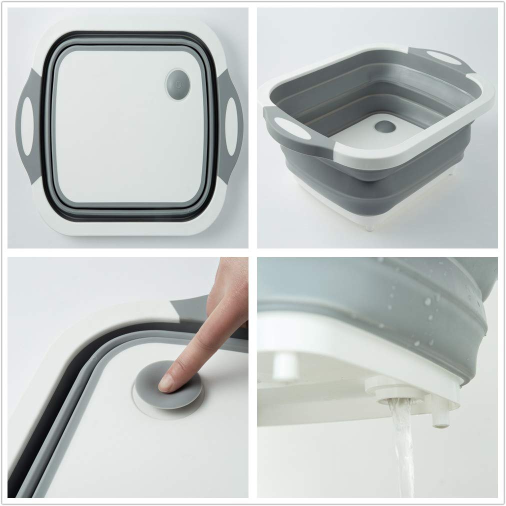 Talenan Lipat Baskom Multifungsi Bahan Plastik Anti Slip Talenan Baskom 3 in 1 Talenan Plastik Murah GOSHOP88