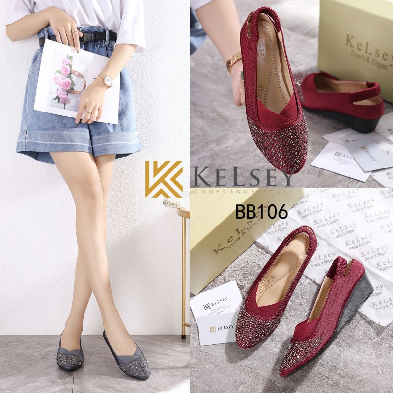 Kelsey Sepatu Wedges Wanita BB106