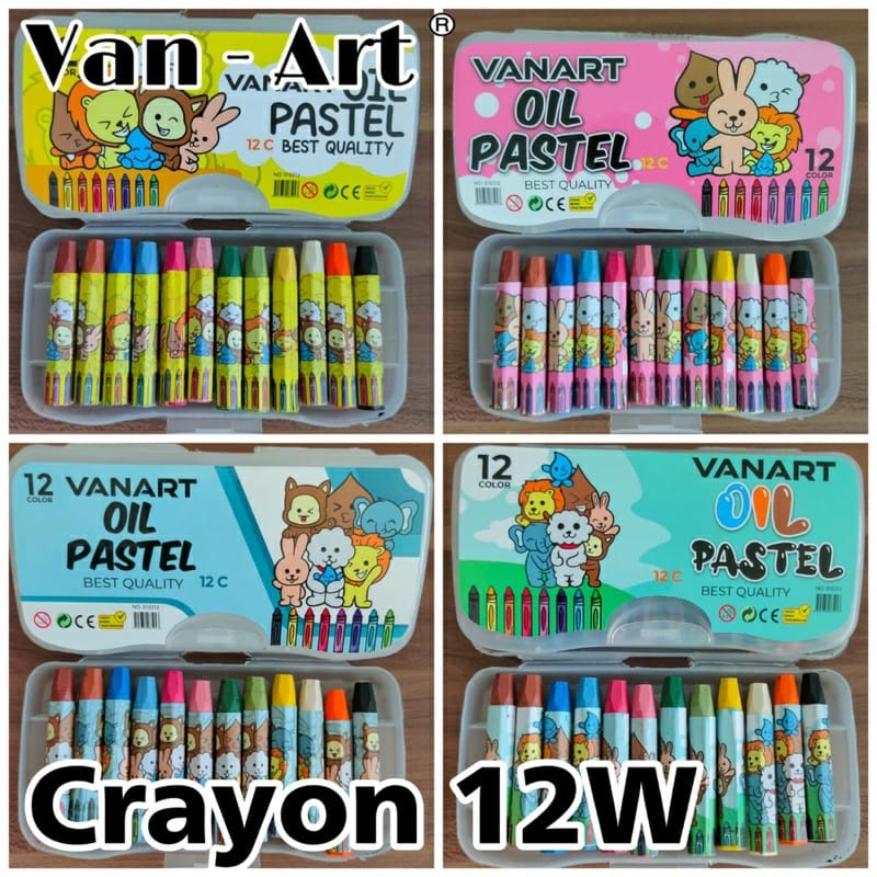 

Crayon Oil Pastel Van Art 12 Warna / Krayon Warna 12 Warna / Cerah Menarik