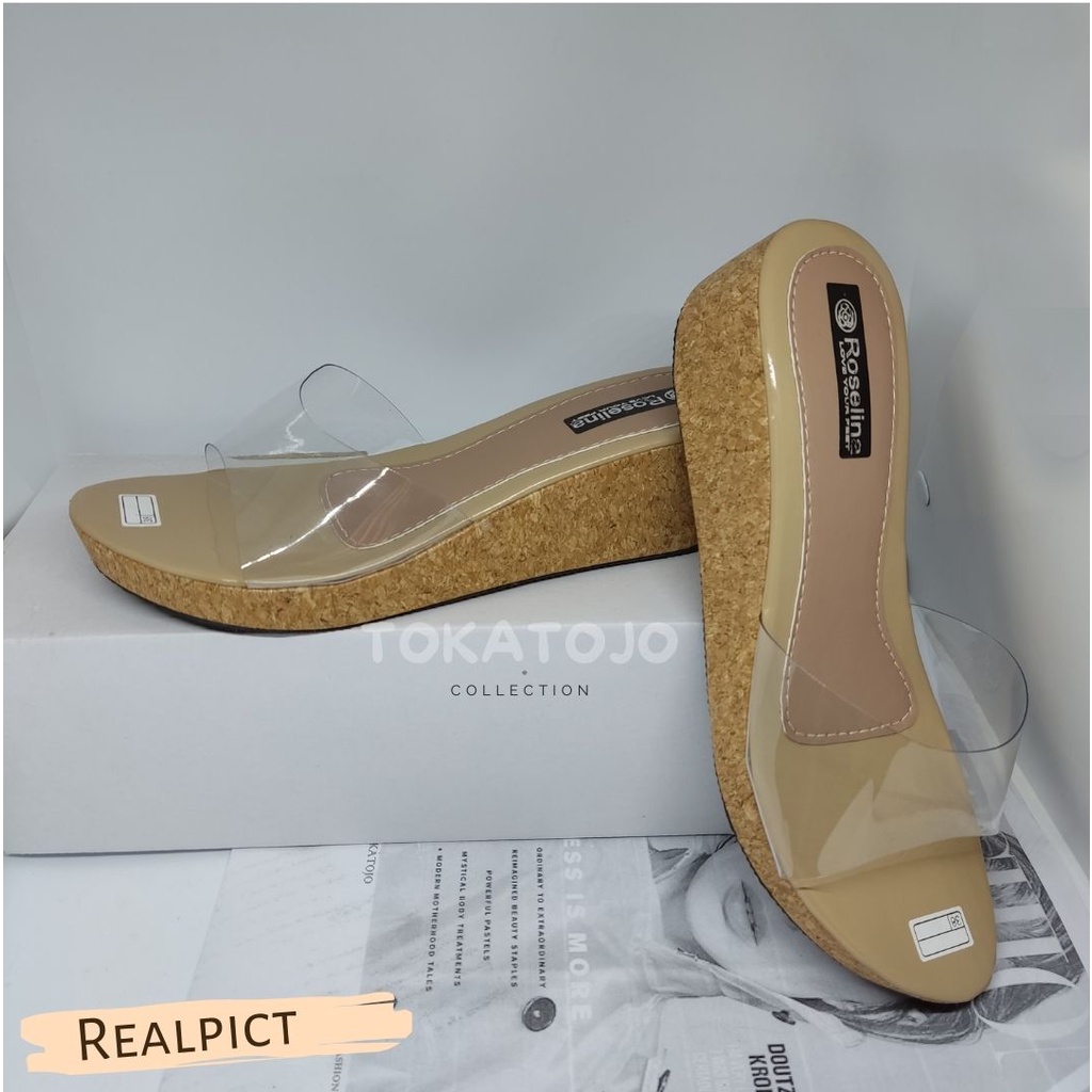 Sandal wedges 5 cm terbaru mika premium terbaru sandal wanita cassual terbaru trendy harga termurah realpict