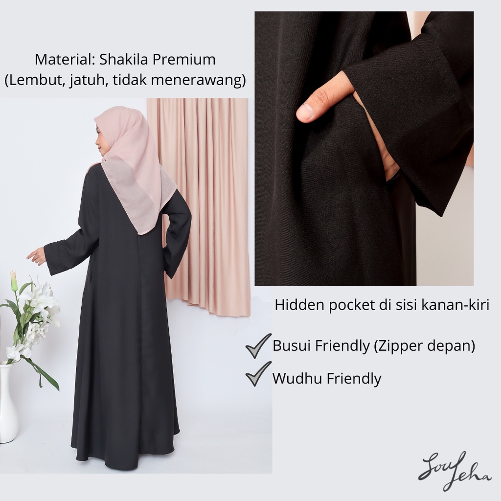 Soulleha Sofia Abaya Basic Abaya Turki Premium