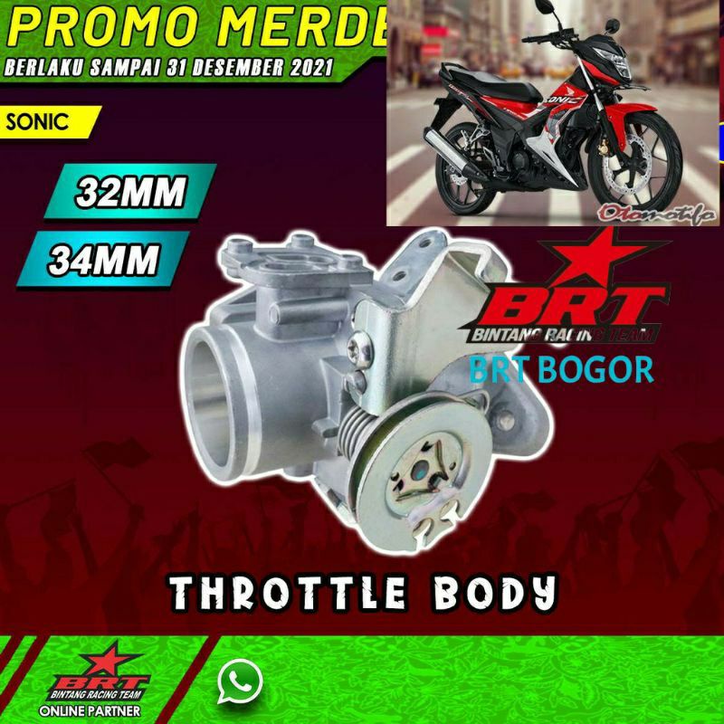 Throttle Body BRT TB Sonic GTR CBR 150 LED CB 150 R LED 32mm 34mm 32 34 NON Velocity Trotol body TB