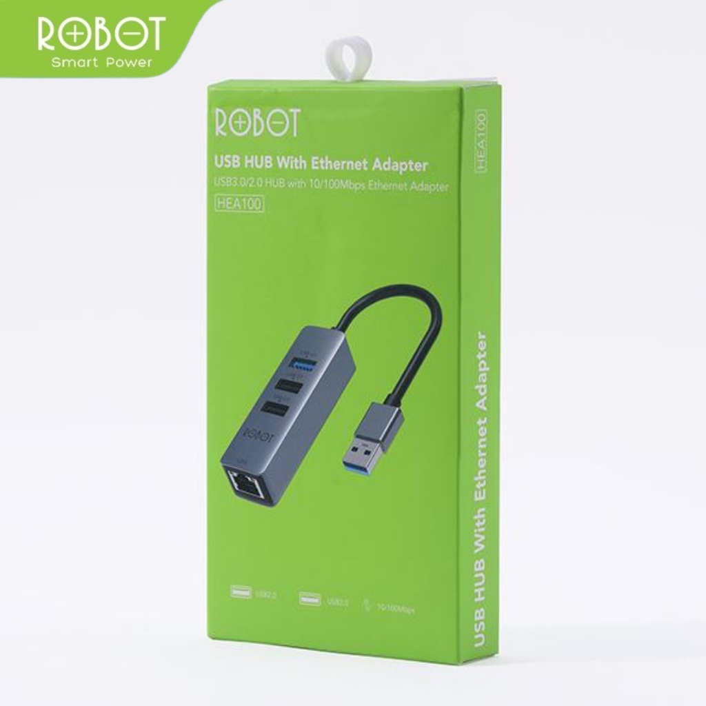 ROBOT HEA100 USB 3.0 2.0 Hub Ethernet Adapter USB 3.0 to RJ45 LAN