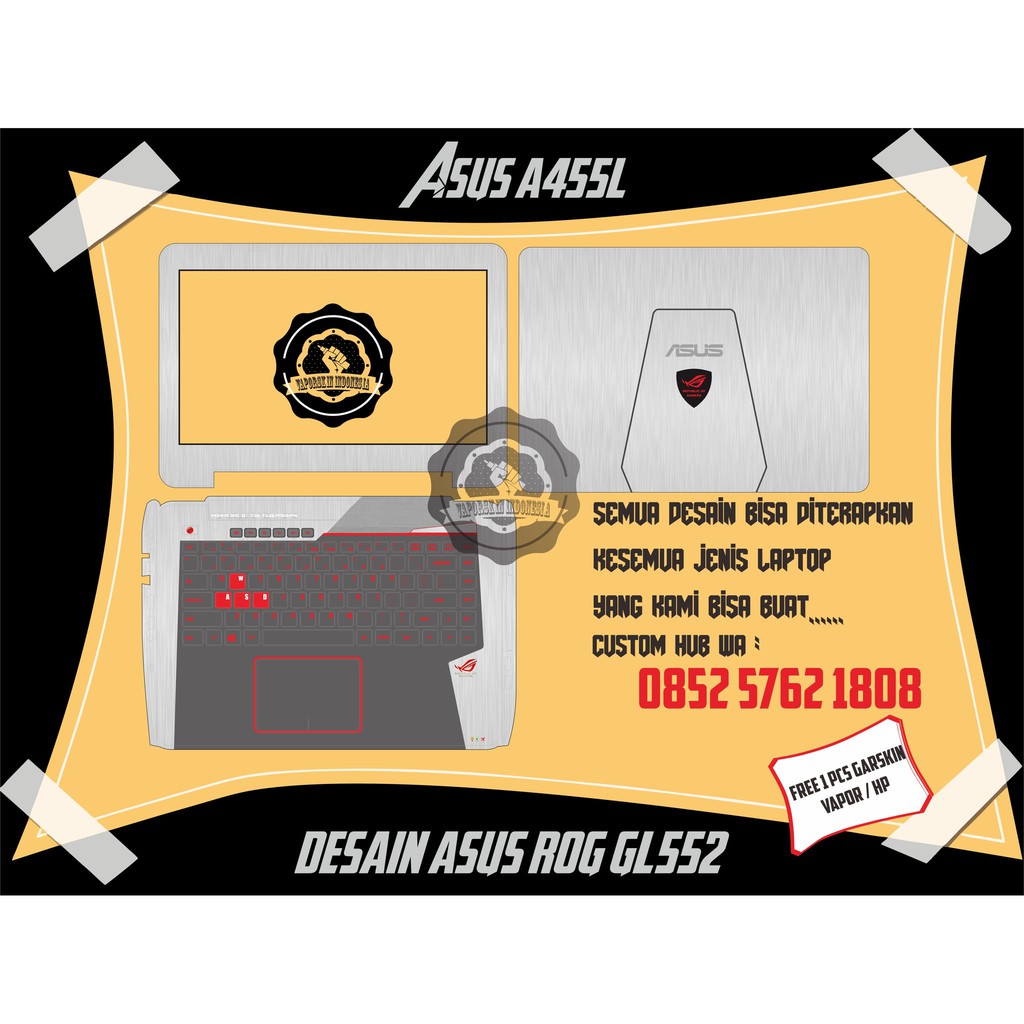 GARSKIN LAPTOP ASUS X455LD FULL BODY