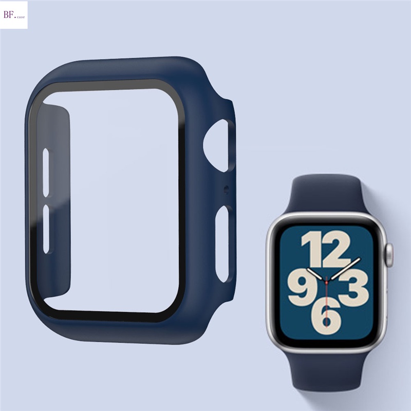 Pelindung Layar PC + Case Full Cover Untuk Iwatch Seri 7 6 SE 5 4 3 2 1 45 / 41 / 44 / 40 / 42 / 38mm