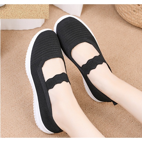 Batavia Sandal Slop Wanita Kerja Bahan Anyam Rajut Dingin Jaring Cantik Model Terbaru A20