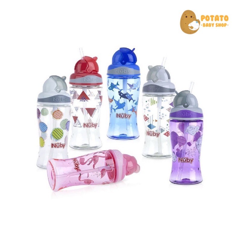 Nuby 360ml Sport Bottle Flip It Straw