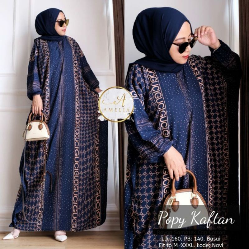 Kaftan Renda Mewah Kondangan - Gamis Tidiye Hitam Bahan Kaos Combed