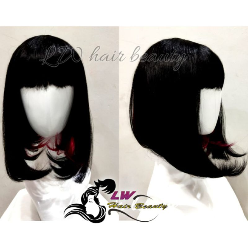 wig wanita model poni
