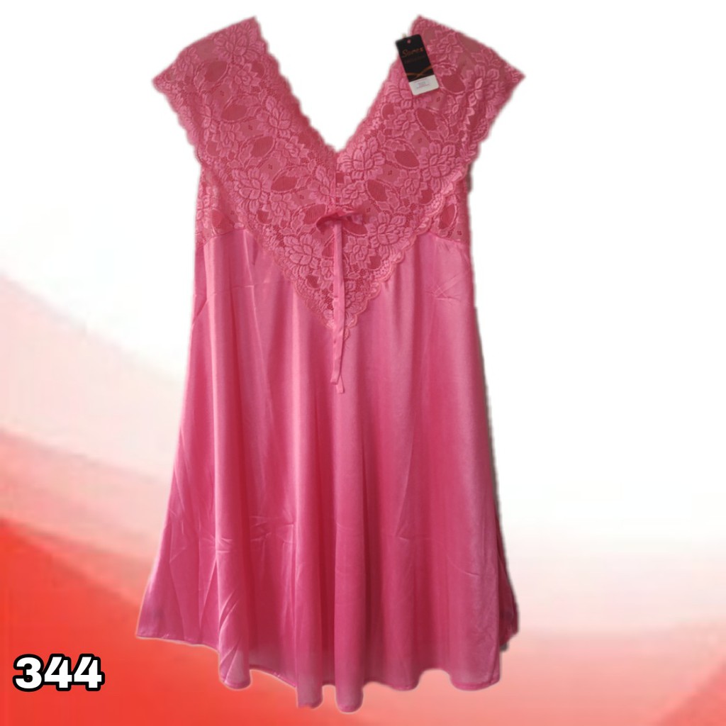 J344 | BAJU TIDUR LINGERIE SOREX | PREMIUM SATIN LOOK RENDA CANTIK | BT 7001