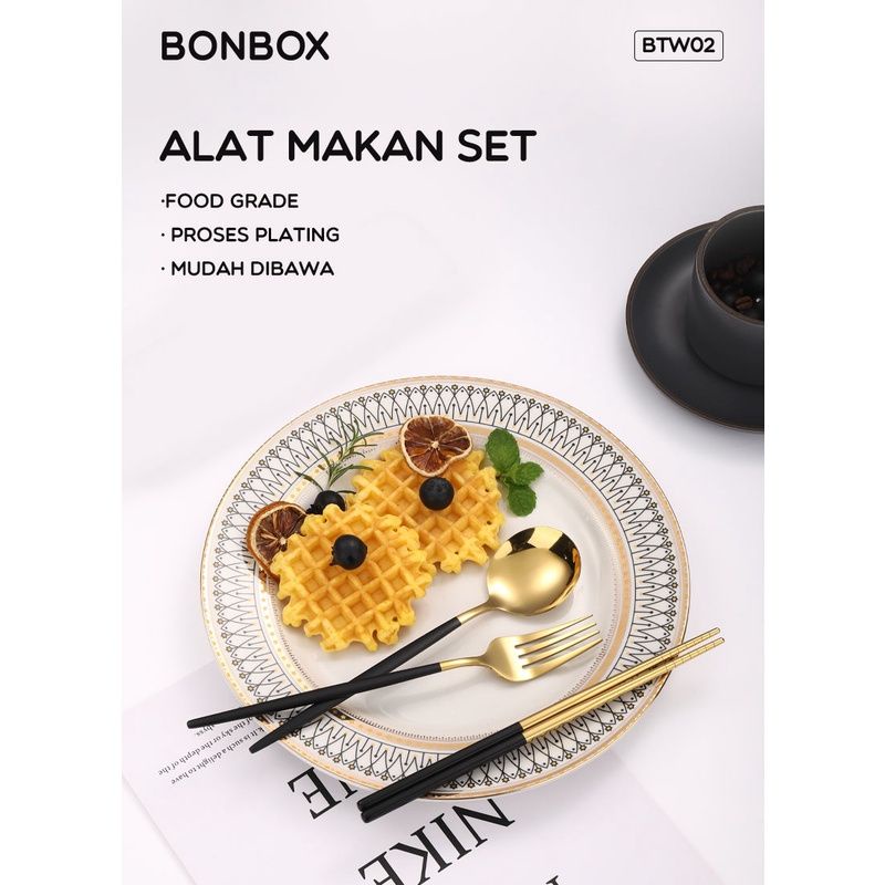Bonbox Tableware Set Alat Makan Stainless Steel
