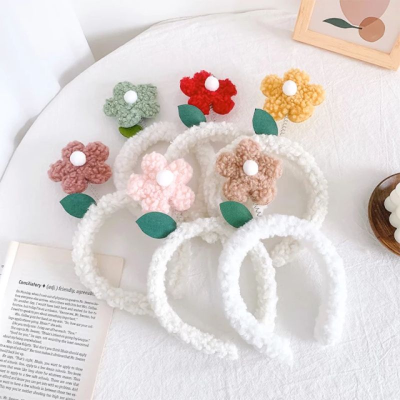 BANDO BULU HEADBAND BUNGA FLOWER / BANDO MODEL BUNGA GAYA KOREA