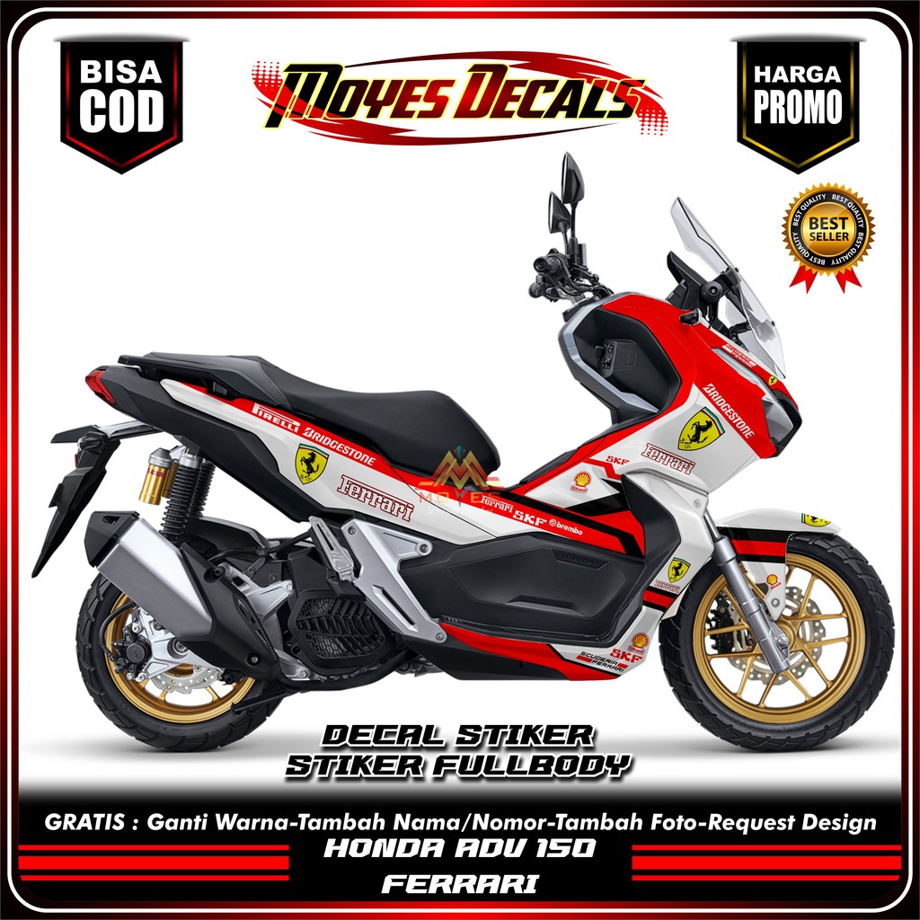 decal stiker honda adv ferrari fullbody - stiker honda adv fullbody - stiker motor honda adv ferrari