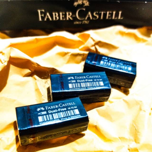 

Penghapus Fabercastell Dust-Free Black Hitam Radierer Phtalate Free Faber-Castell
