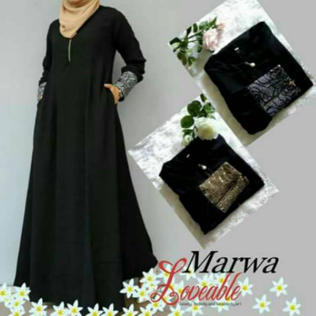 Gamis marwa by loveable, model simple tapi kelihatan mewah , vanhouten m.