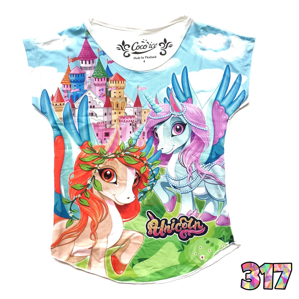 Coco Ice Kaos Anak Perempuan Unicorn