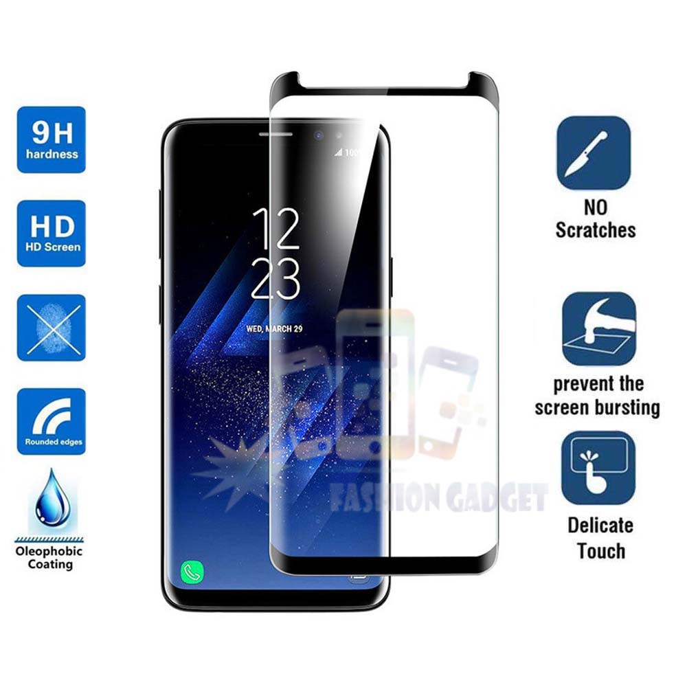 Tempered Glass Samsung Galaxy S9 Colour Bagian Depan / Screen Protector Full Cover / Anti Gores Kaca