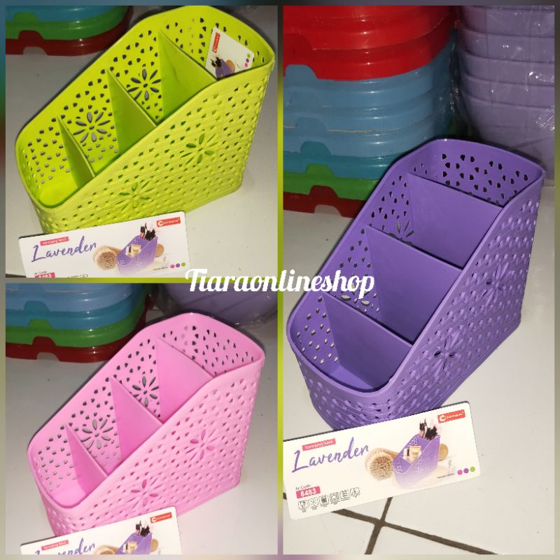 Tempat alat mak up lavender /tempat sendok garpu multifungsi