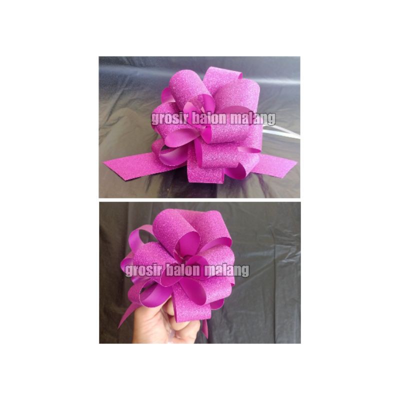 

pita serut tarik pom pom glitter box parcell kado