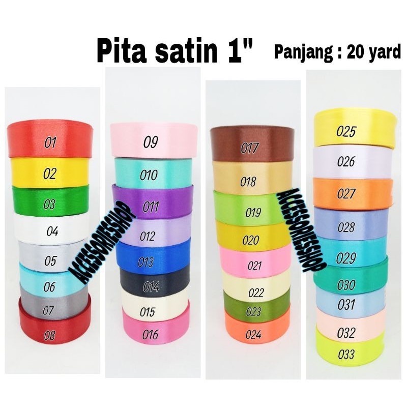

Pita satin 1 INCH (2,5cm)-1Roll
