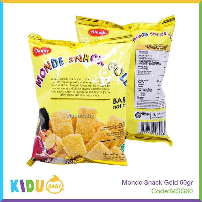 Cemilan Monde Snack Gold 60gr  Cemilan Snack / Cemilan Sehat Ibu &amp; Anak Kidu Baby