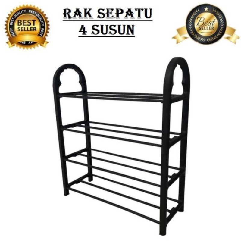 [KKW] Rak Susun Sepatu Portable/ Rak Sepatu 4 susun / rak sepatu plastik 4 susun